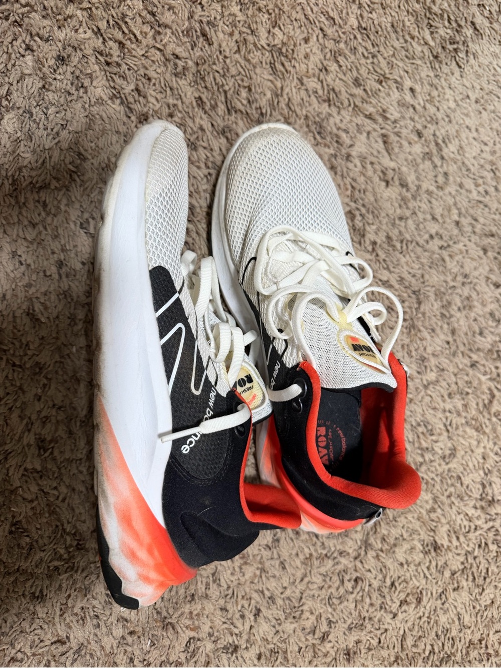 New Balance Fresh Foam Roav v2 Running Shoes White/Black/Orange | Men’s 8.5